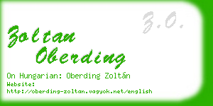 zoltan oberding business card